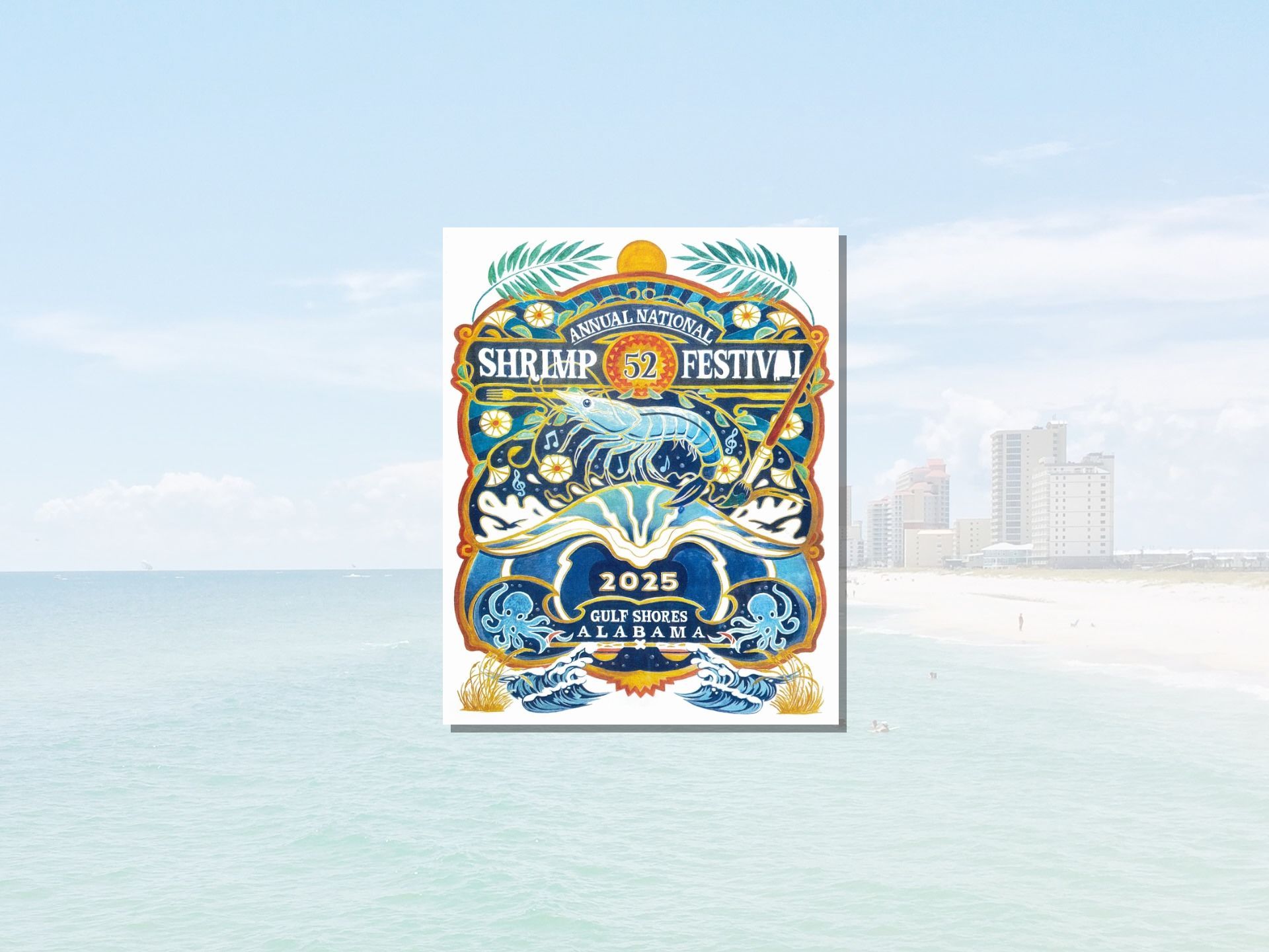 Local Artist Wins 52nd Shrimp Festival Poster Design